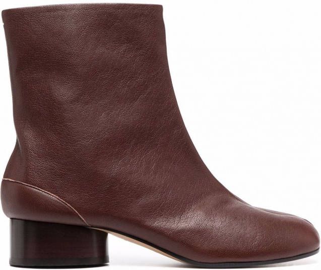 Maison Margiela Tabi 30mm leren enkellaarzen Rood