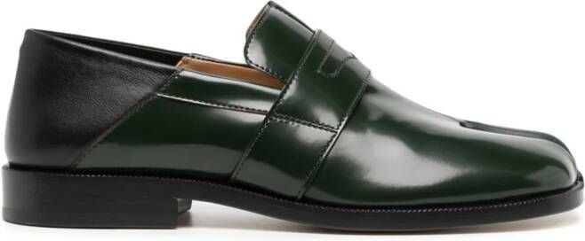 Maison Margiela Tabi leren loafers Groen