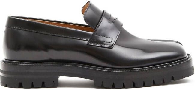 Maison Margiela Tabi leren loafers Zwart