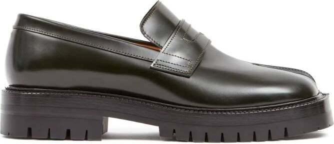 Maison Margiela Tabi leren loafers Bruin