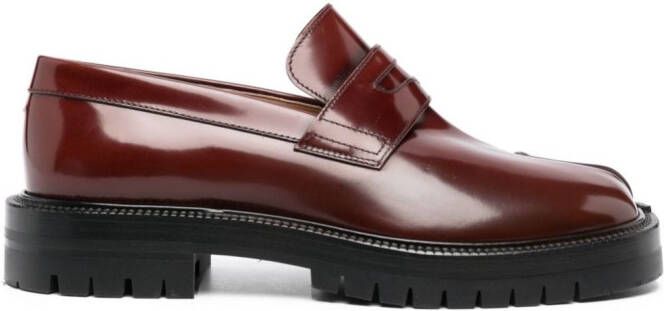 Maison Margiela Tabi leren loafers Rood