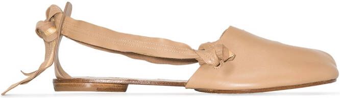 Maison Margiela Tabi sandalen met striksluiting Beige