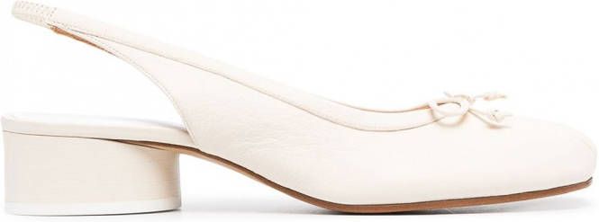 Maison Margiela Tabi 40mm slingback pumps Beige