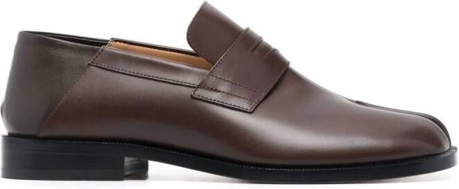 Maison Margiela Tabi leren loafers Bruin