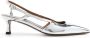 Maje 55mm metallic slingback pumps Zilver - Thumbnail 1