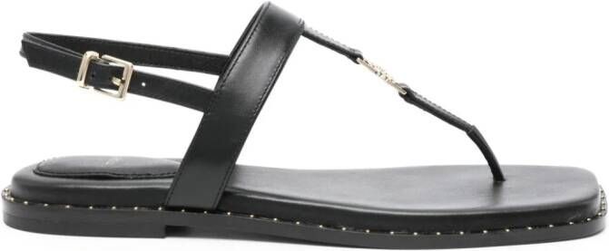 Maje Leren slingback sandalen Zwart