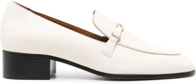 Maje 35mm leren loafers Wit