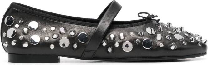 Maje Ballerina's met studs Zwart