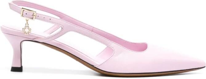 Maje Slingback pumps met puntige neus Roze