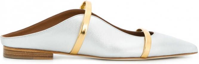 Malone Souliers Maureene pointed ballerina shoes Metallic