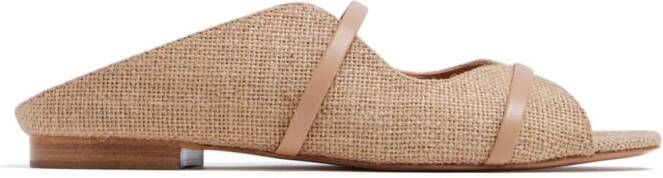 Malone Souliers Norah raffia sandalen Beige