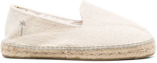 Manebi Espadrilles met gevlochten zool Beige