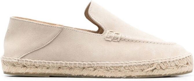 Manebi Hamptons leren espadrilles Beige