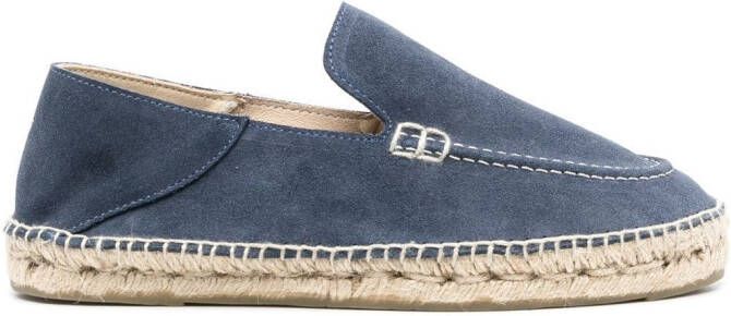 Manebi Hamptons Traveller suède espadrilles Blauw