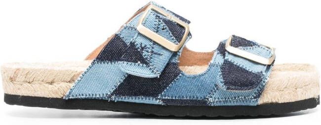 Manebi Jeans espadrilles Blauw