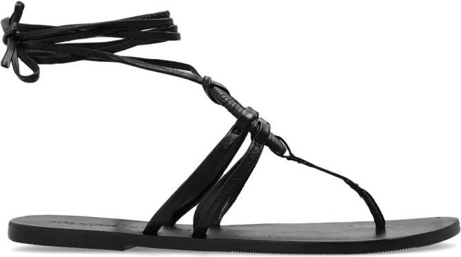 Manebi Leren sandalen Zwart