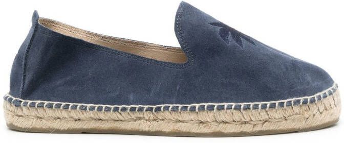 Manebi Palm Springs suède espadrilles Blauw