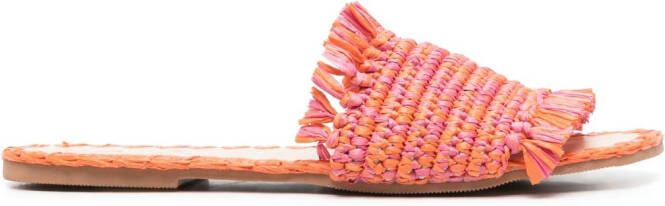 Manebi Slippers met open neus Oranje