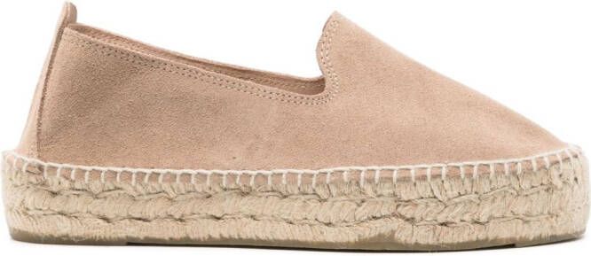 Manebi Suède espadrilles Beige