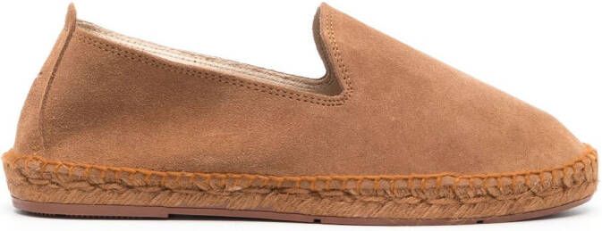 Manebi Suède espadrilles Bruin