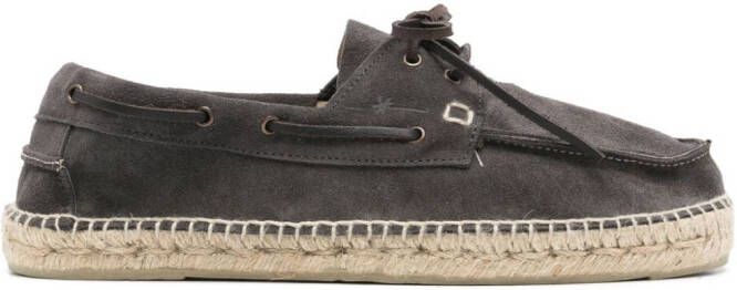 Manebi Espadrilles met veters Grijs