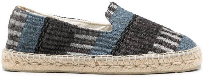 Manebi Yucatan gestreepte espadrilles Blauw