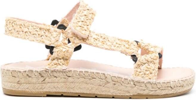 Manebi Yucatán raffia espadrilles Beige