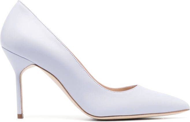 Manolo Blahnik Pumps met metallic-effect Paars