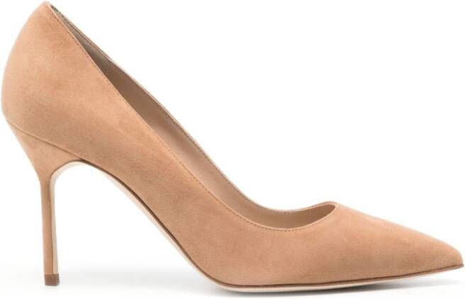 Manolo Blahnik BB leren pumps Bruin