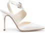 Manolo Blahnik Hangisi verfraaide pumps Wit - Thumbnail 1