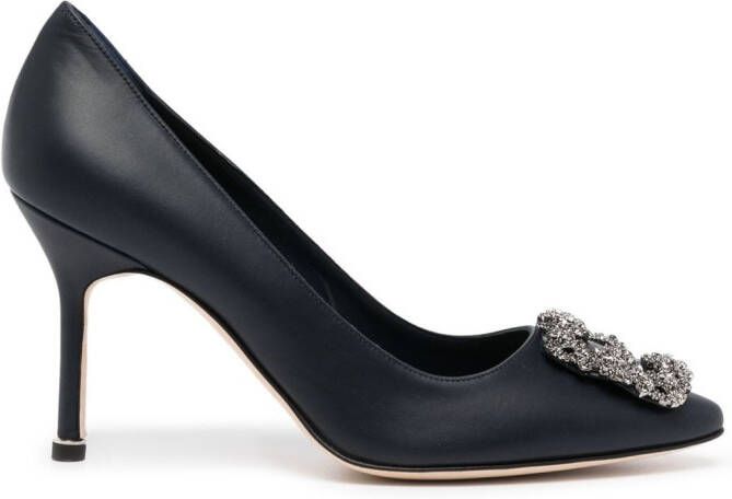 Manolo Blahnik Hangisi pumps met gesp Zwart