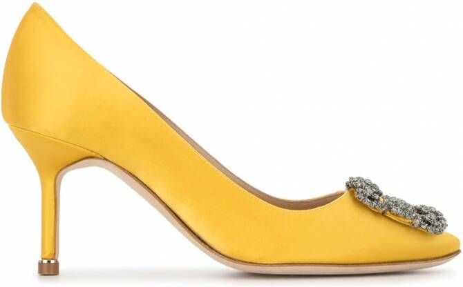 Manolo Blahnik Hangisi pumps Geel