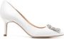 Manolo Blahnik Hangisi pumps met kristallen gesp Beige - Thumbnail 1