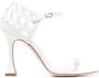 Manolo Blahnik Kalun geruite sandalen Wit - Thumbnail 1