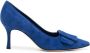 Manolo Blahnik Maysale suède pumps Blauw - Thumbnail 1