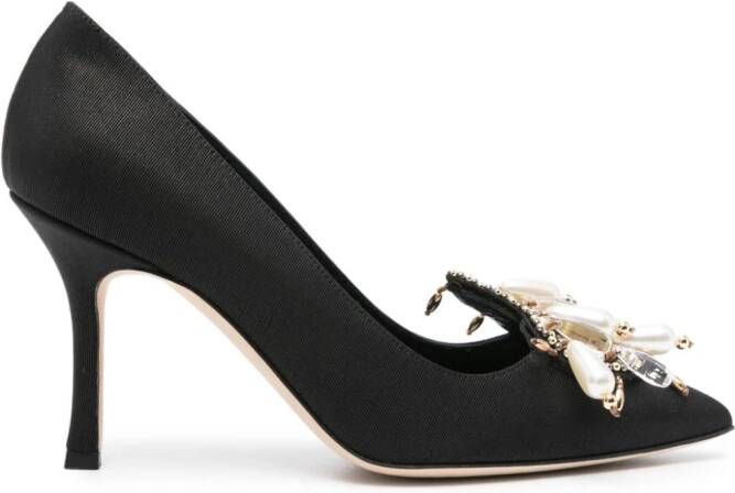 Manolo Blahnik Orientalia leren pumps Zwart