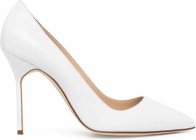 Manolo Blahnik Romy pumps met puntige neus Wit