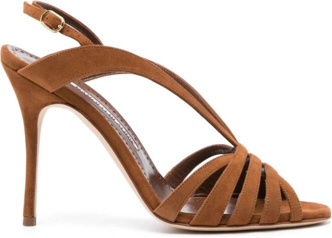 Manolo Blahnik Sardina sandalen Bruin