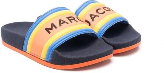 Marc Jacobs Kids Slippers met kleurstrepen Oranje