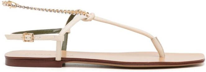 MARIA LUCA Leren sandalen Beige