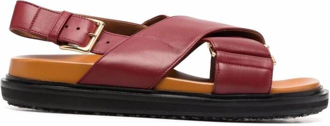 Marni Fussbett sandalen Rood