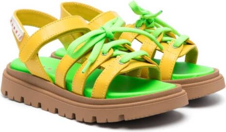 Marni Kids Leren sandalen Geel