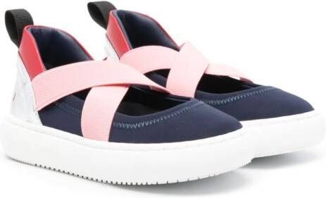 Marni Kids Slippers met gekruiste bandjes Blauw