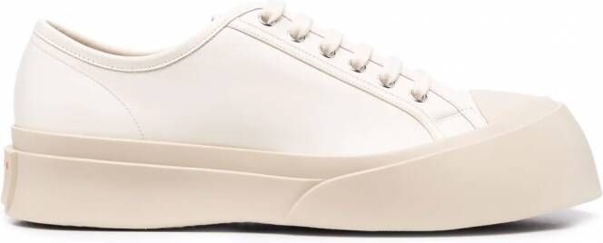 Marni 302 leren sneakers met plateauzool Beige