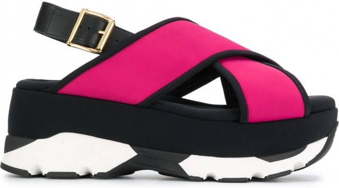 Marni Sandalen met plateauzool Roze