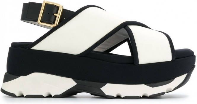 Marni Sandalen met plateauzool Zwart