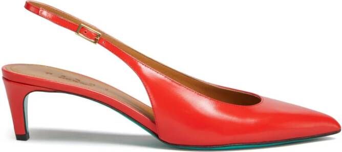 Marni Rhythm 50mm leren slingback pumps Rood