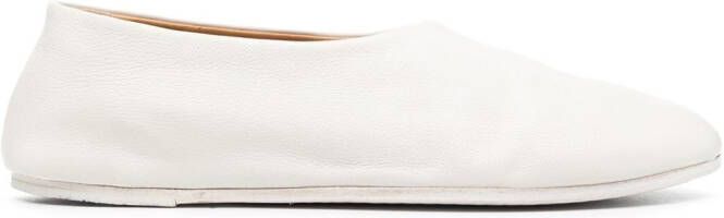 Marsèll Leren slippers Beige