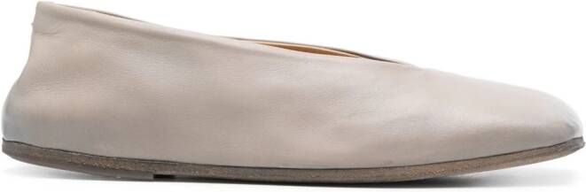 Marsèll Spatolona square-toe ballerina shoes Grijs