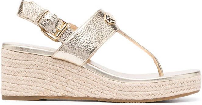 Michael Kors Espadrilles met logoplakkaat Goud